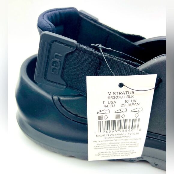 UGG Stratus All Gender Black Sandals 11/290mm - Picture 10 of 12